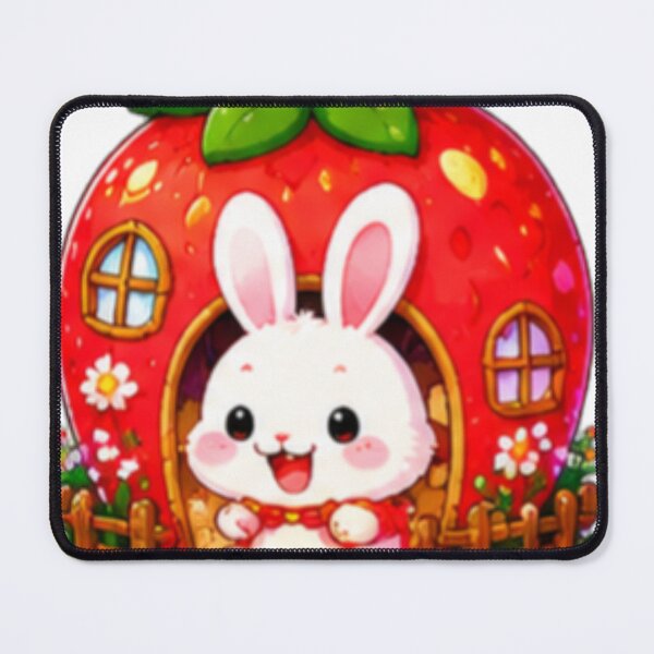 Item preview, Kawaii Bunny Strawberry House designed and sold by DailyDoodlesBySumbul.