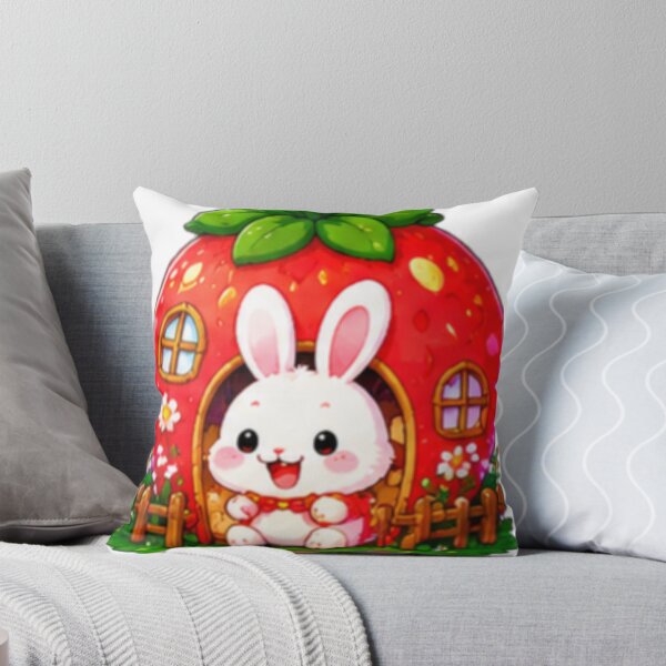Item preview, Kawaii Bunny Strawberry House designed and sold by DailyDoodlesBySumbul.