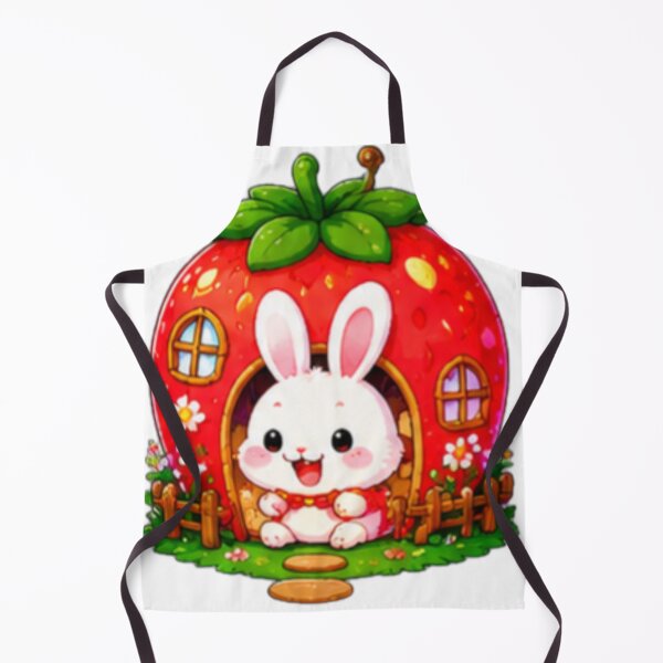 Item preview, Kawaii Bunny Strawberry House designed and sold by DailyDoodlesBySumbul.