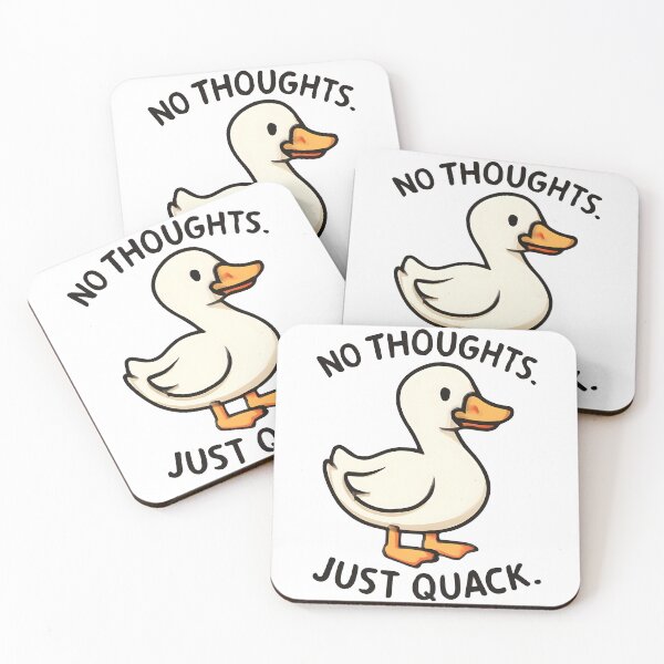 Item preview, No Thoughts Just Quack Cute Duck | Funny Duck Meme Retro Design designed and sold by KAM-KAM-STORE.