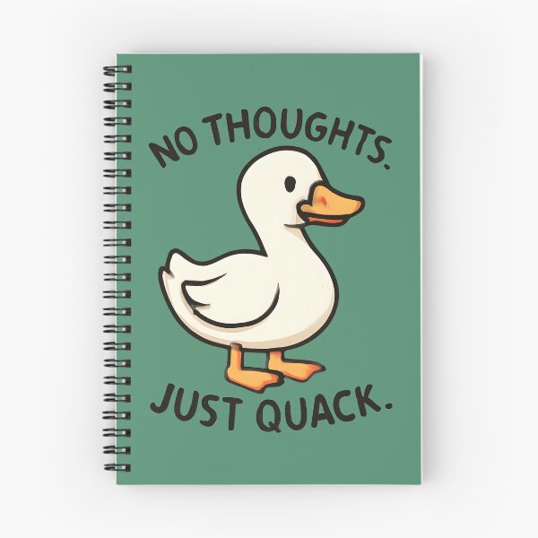 Item preview, No Thoughts Just Quack Cute Duck | Funny Duck Meme Retro Design designed and sold by KAM-KAM-STORE.