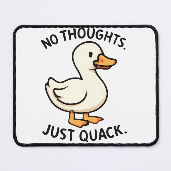 Item preview, No Thoughts Just Quack Cute Duck | Funny Duck Meme Retro Design designed and sold by KAM-KAM-STORE.