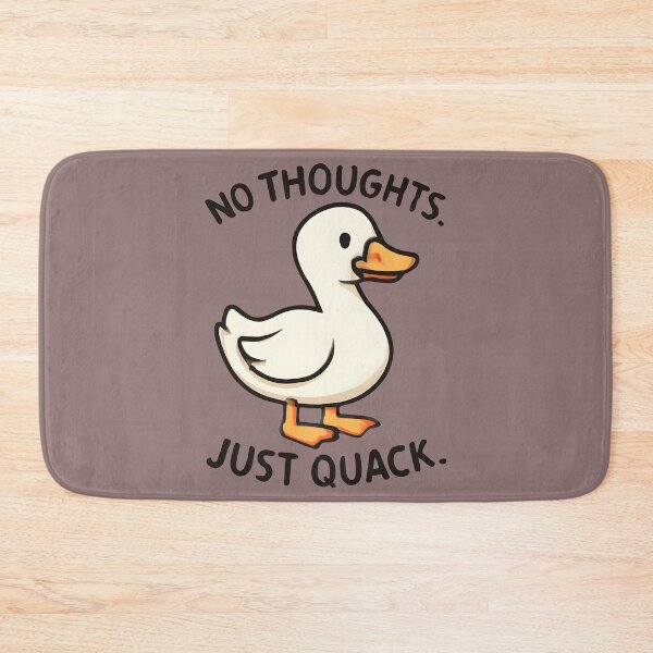 Item preview, No Thoughts Just Quack Cute Duck | Funny Duck Meme Retro Design designed and sold by KAM-KAM-STORE.