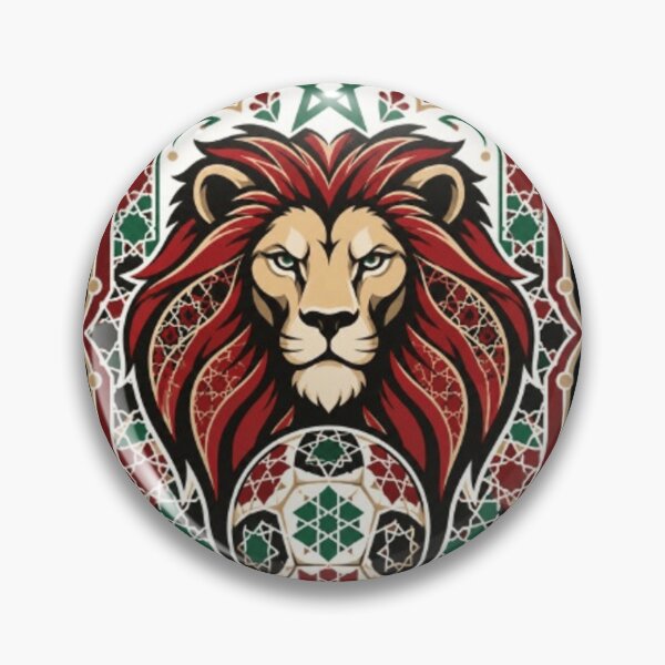 Item preview, Atlas Lion Moroccan Football Crest Vector Emblem designed and sold by Witty Moon.