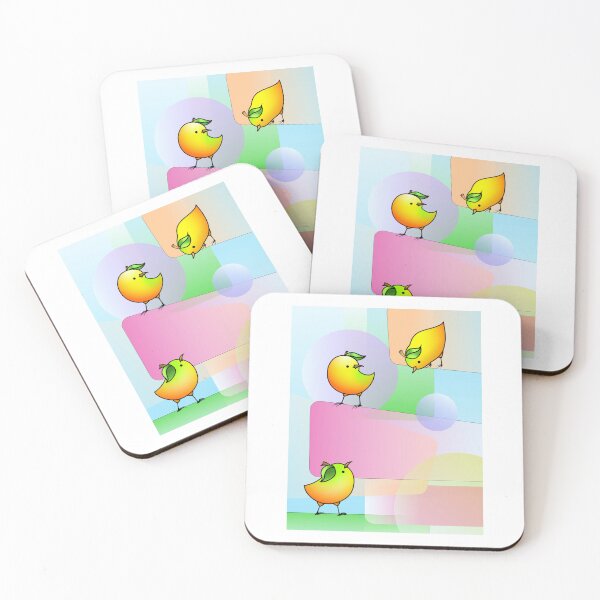 Item preview, Mango Bird Trio with blocks designed and sold by fishbirdstudios.