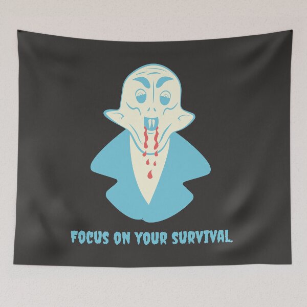 Item preview, Funny Nosferatu Survival Humor Illustration Blue Edition designed and sold by beboplab.