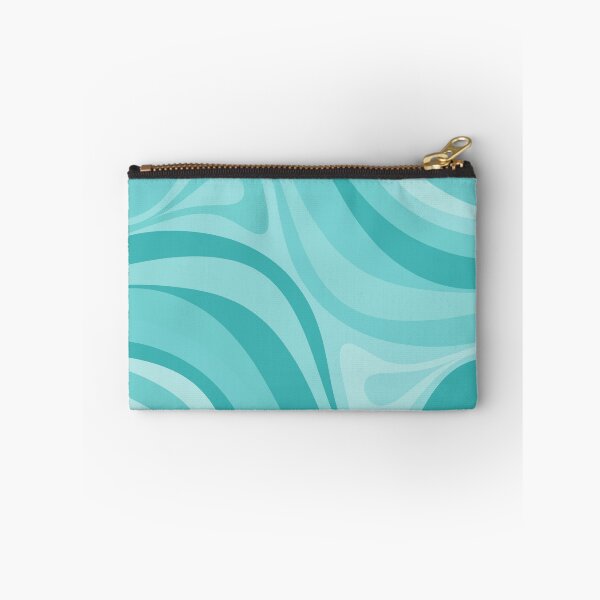 Item preview, Retro Abstract Liquid New Groove Swirl Pattern in Aqua Turquoise designed and sold by kierkegaard.