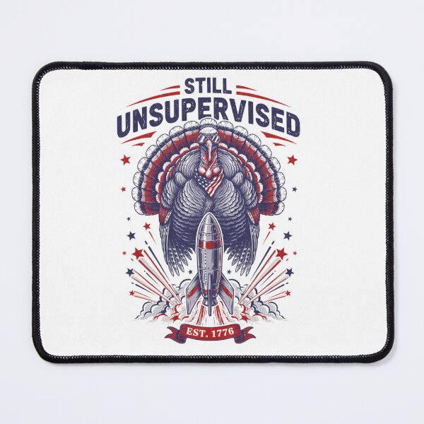 Item preview, Still Unsupervised Patriotic Turkey Aviator Rocket Est 1776 Tee v2 designed and sold by DarylWelsh2024.
