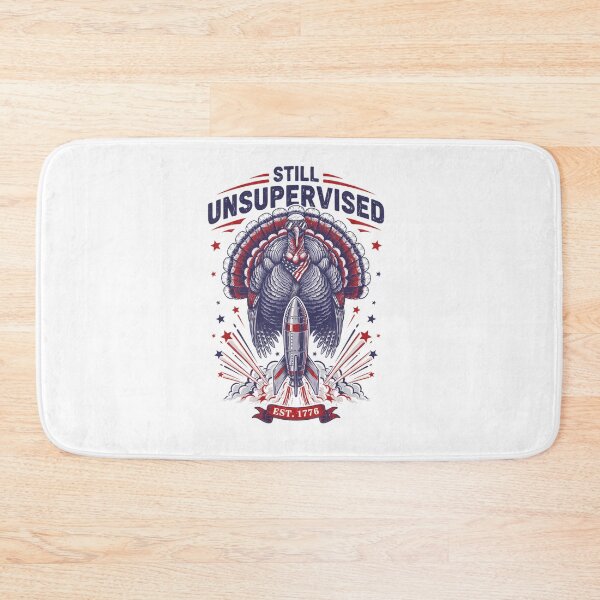 Item preview, Still Unsupervised Patriotic Turkey Aviator Rocket Est 1776 Tee v2 designed and sold by DarylWelsh2024.