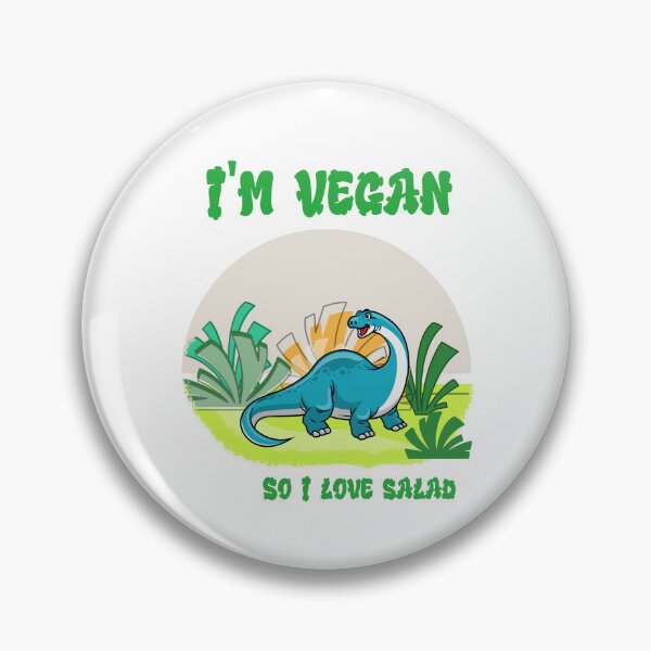 Item preview, Im Vegan So I Love Salad Dinosaur designed and sold by AhinoraArtShop.