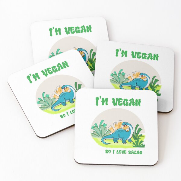 Item preview, Im Vegan So I Love Salad Dinosaur designed and sold by AhinoraArtShop.