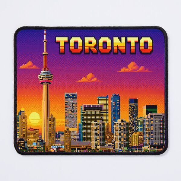 Item preview, Toronto Pixel Art – Retro Skyline Art | CN Tower Sunset Pixel Cityscape | 8-Bit Canada Artwork-Vintage. designed and sold by Kittcatking.