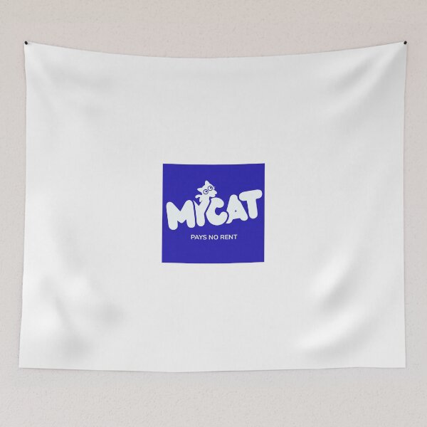 Item preview, My Cat Pays No Rent Funny Cat Lover Typography Design designed and sold by Penguin Mood .