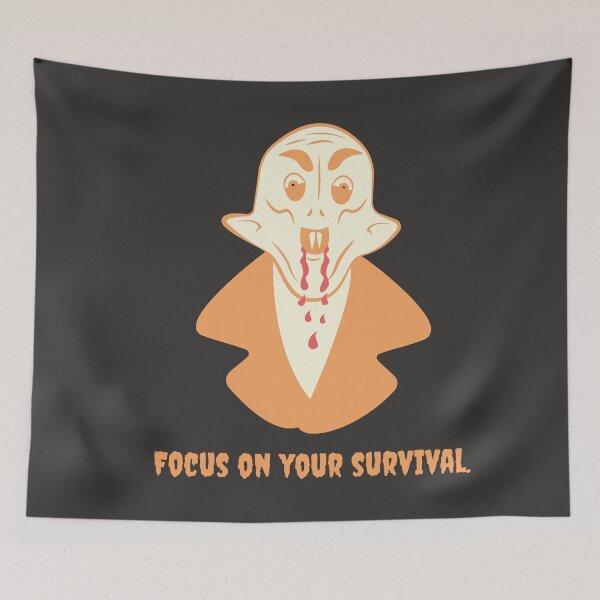 Item preview, Funny Nosferatu Survival Humor Illustration Orange Edition designed and sold by beboplab.