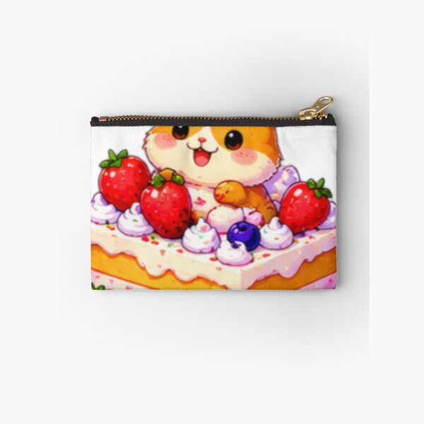 Item preview, Kawaii Hamster Strawberry Cake designed and sold by DailyDoodlesBySumbul.