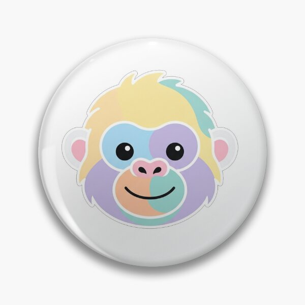 Item preview, Cute Pastel Monkey Face Illustration designed and sold by Owcomm.