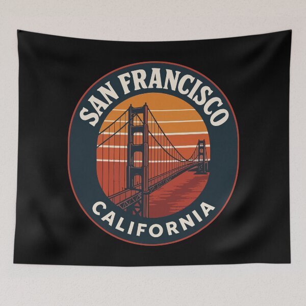 Item preview, San Francisco California USA Golden Gate Vintage Travel designed and sold by TomFrontierArt.