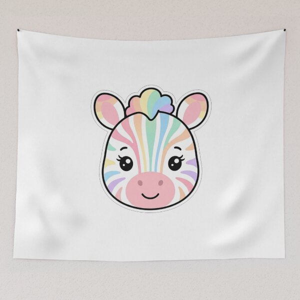 Item preview, Cute Rainbow Zebra Face Kawaii Animal designed and sold by Owcomm.