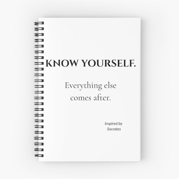 Item preview, Know Yourself – White Minimalist Philosophy Quote Inspired by Socrates designed and sold by CalmWorldShop.