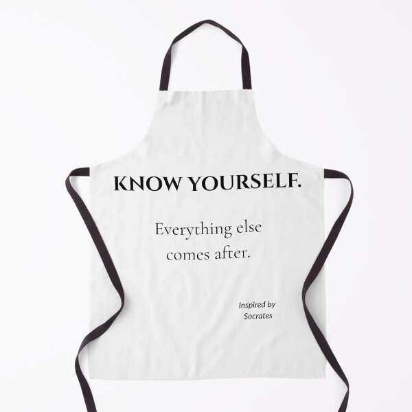 Item preview, Know Yourself – White Minimalist Philosophy Quote Inspired by Socrates designed and sold by CalmWorldShop.