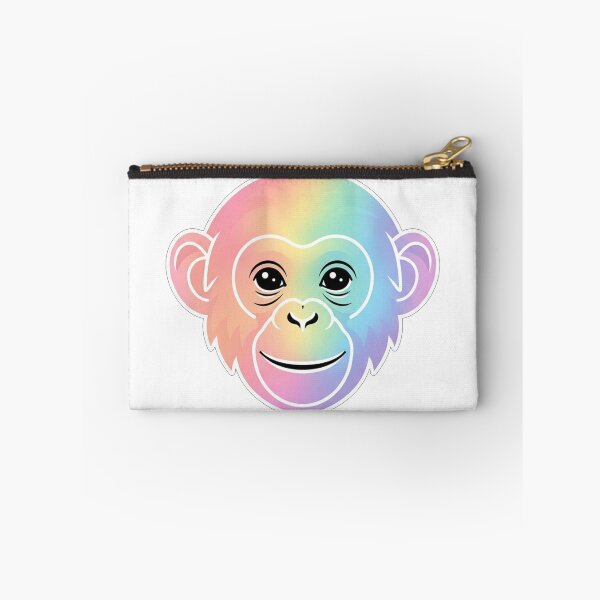 Item preview, Rainbow Pastel Chimp Face Minimalist Illustration designed and sold by Owcomm.