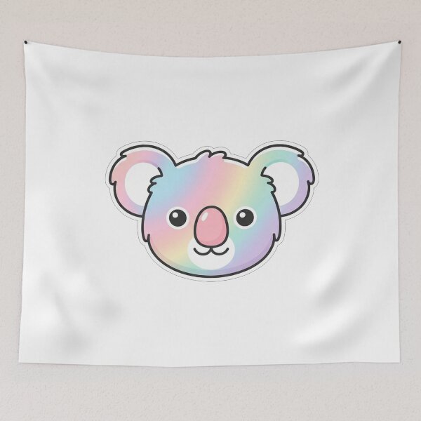 Item preview, Cute Rainbow Pastel Koala Face Illustration designed and sold by Owcomm.