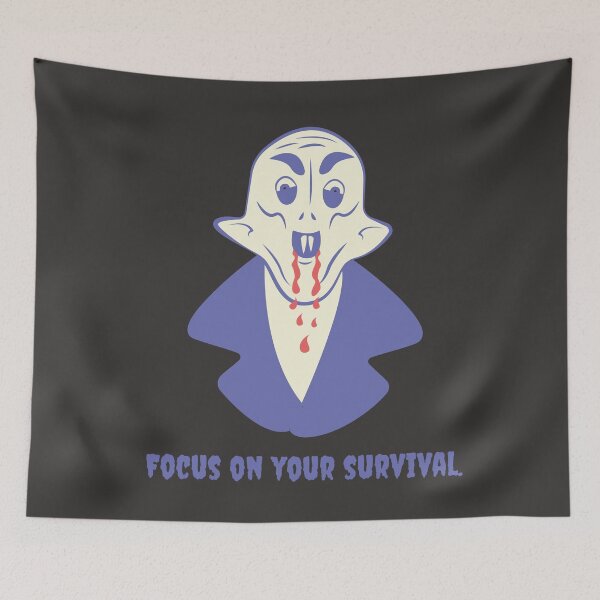 Item preview, Funny Nosferatu Survival Humor Illustration Purple Edition designed and sold by beboplab.