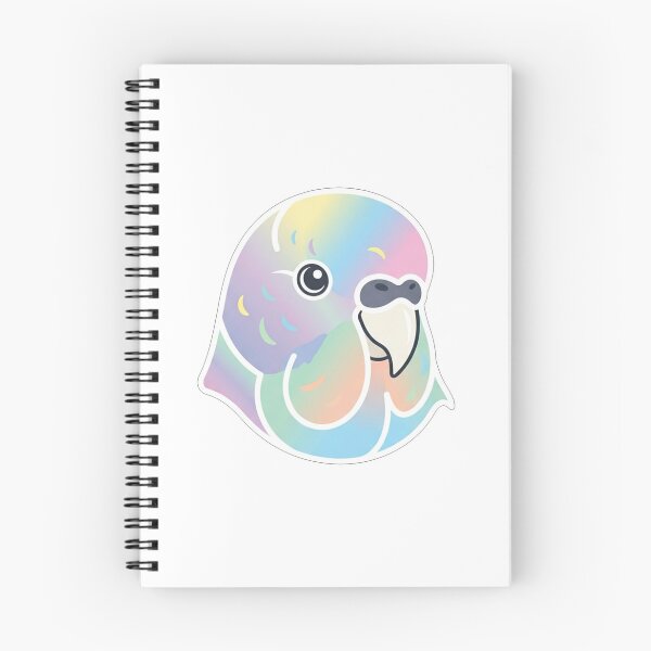 Item preview, Cute Rainbow Pastel Budgie Bird Portrait designed and sold by Owcomm.