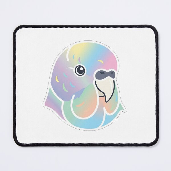 Item preview, Cute Rainbow Pastel Budgie Bird Portrait designed and sold by Owcomm.