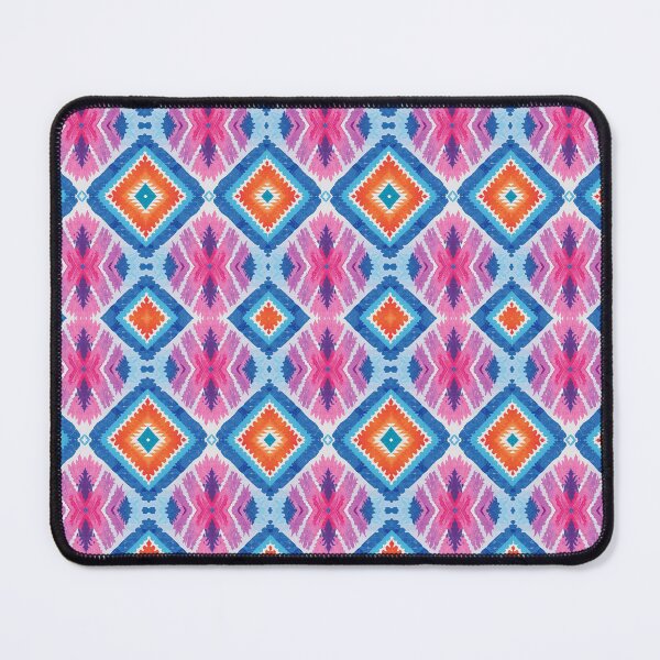 Item preview, Artistic Geometric Traditional Tribal Design in Blue Pink & Orange designed and sold by Zazizu.
