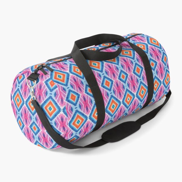 Item preview, Artistic Geometric Traditional Tribal Design in Blue Pink & Orange designed and sold by Zazizu.