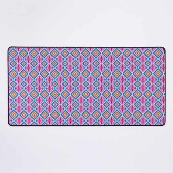 Item preview, Artistic Geometric Traditional Tribal Design in Blue Pink & Orange designed and sold by Zazizu.