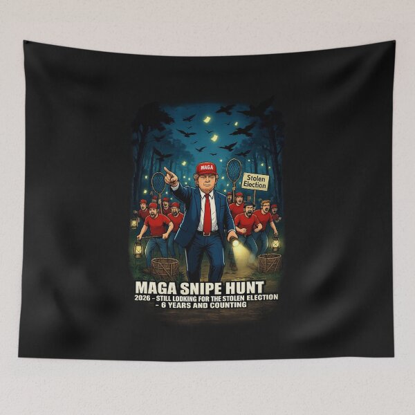 Item preview, MAGA The Art of the Snipe Hunt - Still Looking for the Stolen Election Trump T-Shirt designed and sold by No Kings Bling.