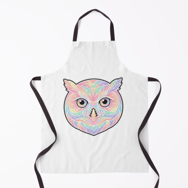 Item preview, Mystical Pastel Rainbow Owl Face Portrait designed and sold by Owcomm.