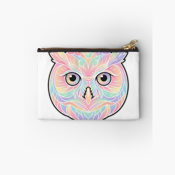 Item preview, Mystical Pastel Rainbow Owl Face Portrait designed and sold by Owcomm.