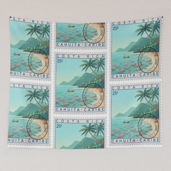 Item preview, Cahuita Costa Rica Caribbean Reef Postage Stamp Sticker designed and sold by stickercuffs.