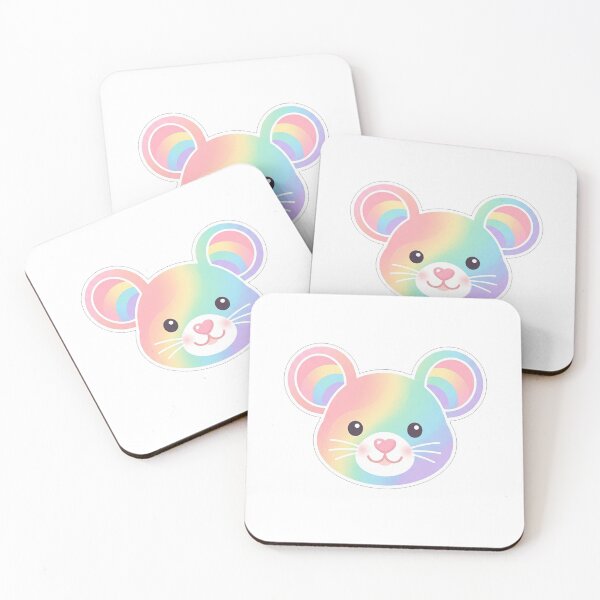Item preview, Cute Pastel Rainbow Mouse Face designed and sold by Owcomm.