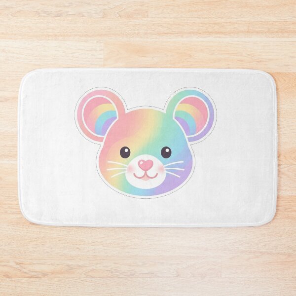 Item preview, Cute Pastel Rainbow Mouse Face designed and sold by Owcomm.