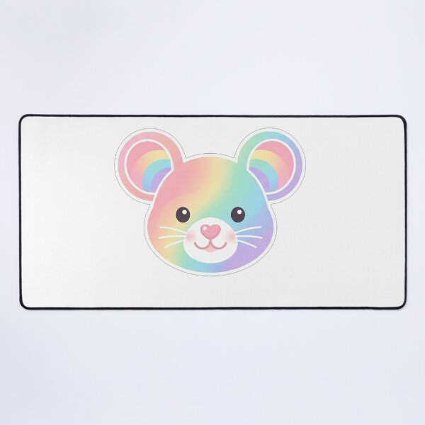 Item preview, Cute Pastel Rainbow Mouse Face designed and sold by Owcomm.