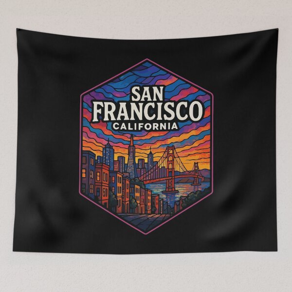 Item preview, San Francisco California United States Stained Glass Travel designed and sold by TomFrontierArt.
