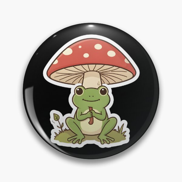 Item preview, Cute Frog with Mushroom Umbrella Cottagecore Kawaii Froggy designed and sold by KCasual.