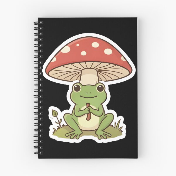 Item preview, Cute Frog with Mushroom Umbrella Cottagecore Kawaii Froggy designed and sold by KCasual.