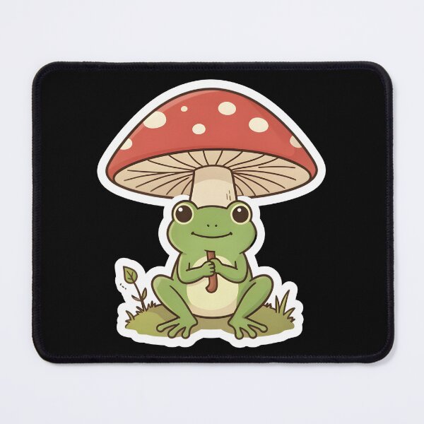 Item preview, Cute Frog with Mushroom Umbrella Cottagecore Kawaii Froggy designed and sold by KCasual.