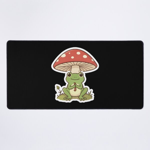 Item preview, Cute Frog with Mushroom Umbrella Cottagecore Kawaii Froggy designed and sold by KCasual.