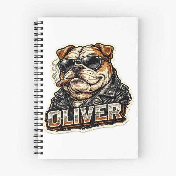 Item preview, Oliver – Cool Bulldog Name Mascot Sticker designed and sold by AlexLineArt.