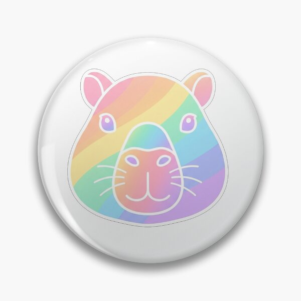 Item preview, Cute Rainbow Capybara Face Illustration designed and sold by Owcomm.