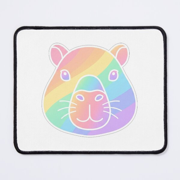 Item preview, Cute Rainbow Capybara Face Illustration designed and sold by Owcomm.