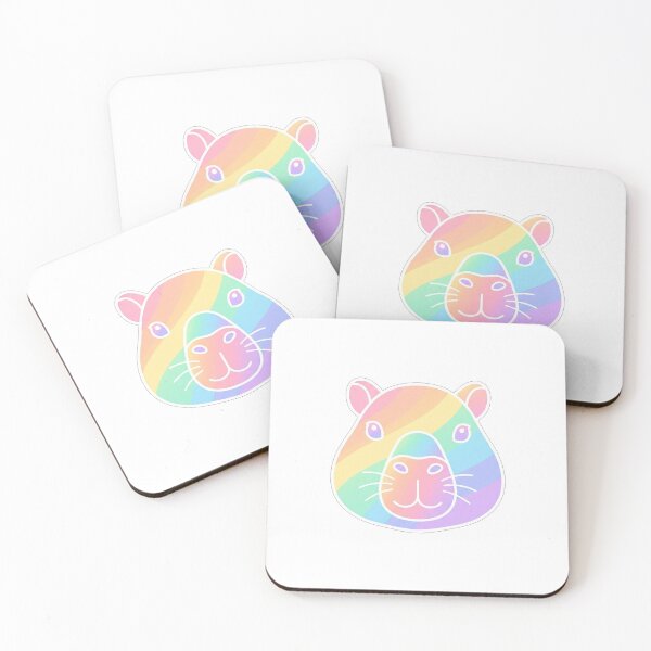Item preview, Cute Rainbow Capybara Face Illustration designed and sold by Owcomm.