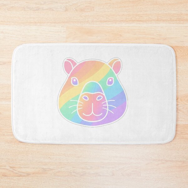 Item preview, Cute Rainbow Capybara Face Illustration designed and sold by Owcomm.