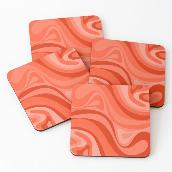 Item preview, Tomato Red Retro Abstract Liquid New Groove Swirl Pattern designed and sold by kierkegaard.
